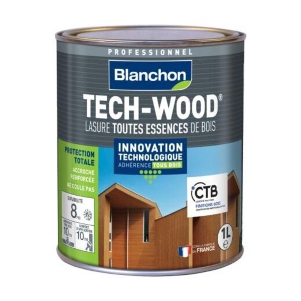 Blanchon lasure tech-wood midden eik 1L