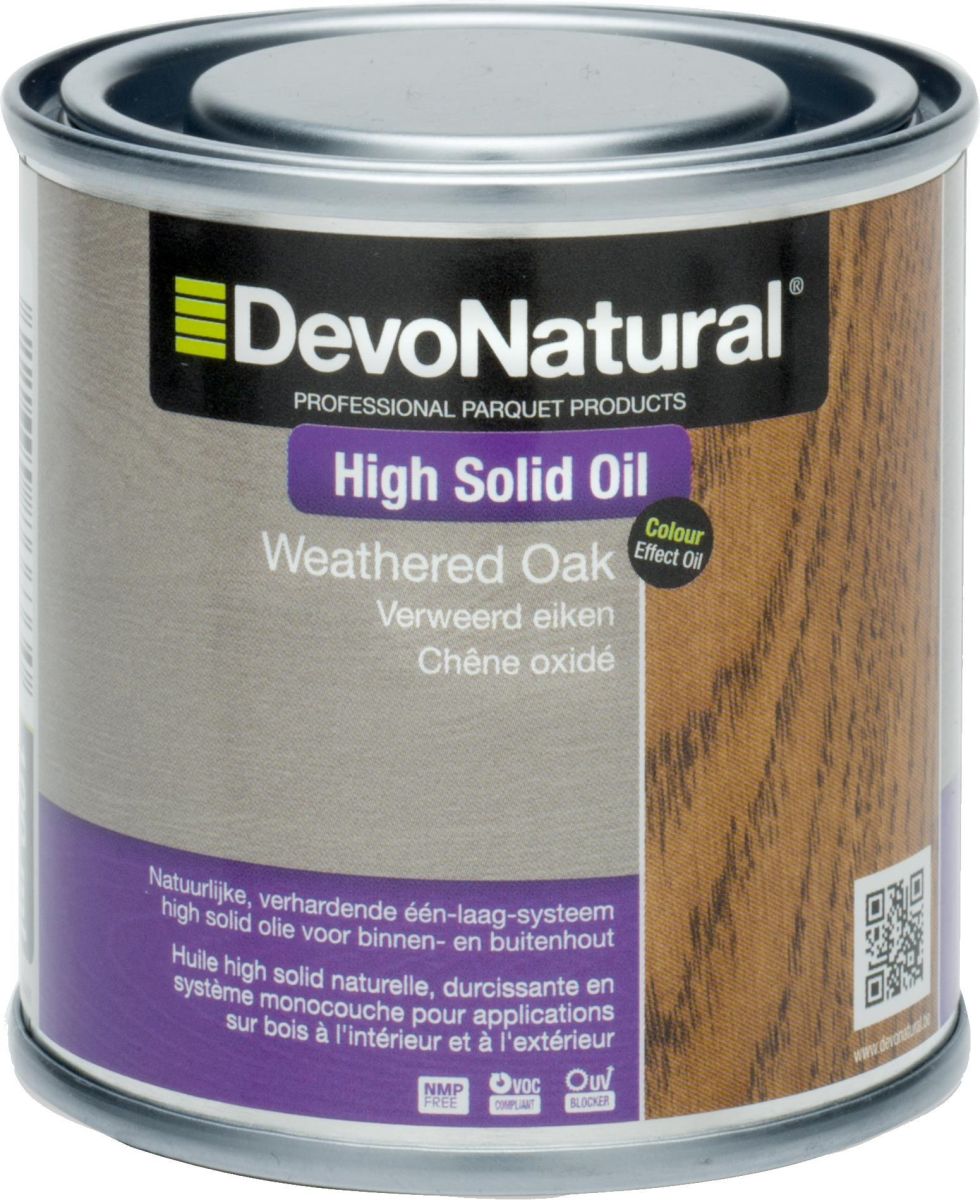 Devo High Solid Oil verweerde eik 100 ml