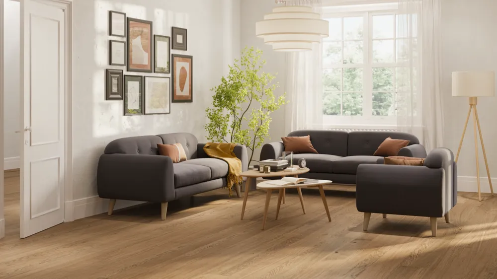 Bjelin Woodura Vista Eik Multistrip Brown – sfeerbeeld